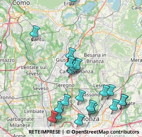 Mappa Via XIV Maggio, 20843 Verano Brianza MB, Italia (9.157)
