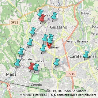 Mappa Via Vittorio Alfieri, 20833 Giussano MB, Italia (1.96067)