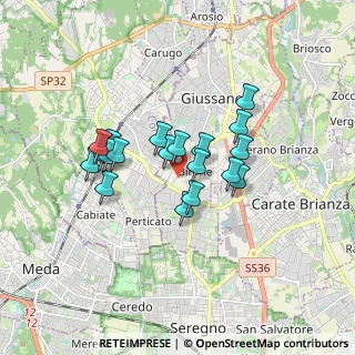 Mappa Via Vittorio Alfieri, 20833 Giussano MB, Italia (1.354)