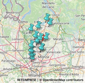 Mappa Via Giacomo Leopardi, 20842 Besana in Brianza MB, Italia (9.21667)