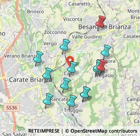 Mappa Via Giacomo Leopardi, 20842 Besana in Brianza MB, Italia (1.74071)