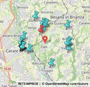 Mappa Via Giacomo Leopardi, 20842 Besana in Brianza MB, Italia (1.8565)