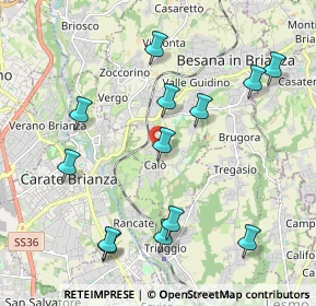 Mappa Via Giacomo Leopardi, 20842 Besana in Brianza MB, Italia (2.19)