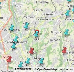 Mappa Via Giacomo Leopardi, 20842 Besana in Brianza MB, Italia (3.26778)