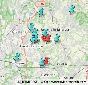 Mappa Via Giacomo Leopardi, 20842 Besana in Brianza MB, Italia (3.08538)