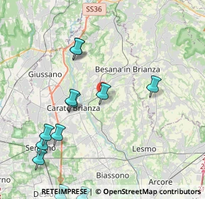 Mappa Via Giacomo Leopardi, 20842 Besana in Brianza MB, Italia (5.24769)