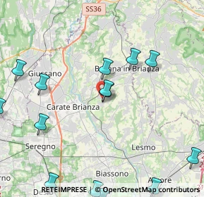 Mappa Via Giacomo Leopardi, 20842 Besana in Brianza MB, Italia (5.45357)