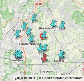 Mappa Via Giacomo Leopardi, 20842 Besana in Brianza MB, Italia (3.92556)