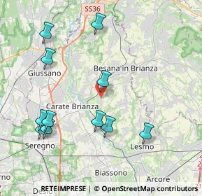 Mappa Via Giacomo Leopardi, 20842 Besana in Brianza MB, Italia (4.37818)