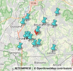 Mappa Via Giacomo Leopardi, 20842 Besana in Brianza MB, Italia (3.20077)