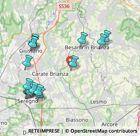 Mappa Via Giacomo Leopardi, 20842 Besana in Brianza MB, Italia (4.61667)