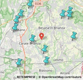 Mappa Via Giacomo Leopardi, 20842 Besana in Brianza MB, Italia (5.29667)