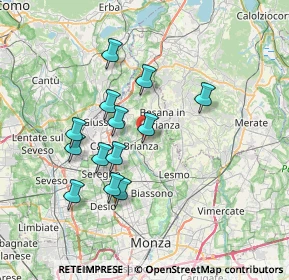 Mappa Via Giacomo Leopardi, 20842 Besana in Brianza MB, Italia (6.37308)