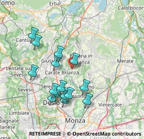 Mappa Via Giacomo Leopardi, 20842 Besana in Brianza MB, Italia (7.056)