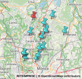 Mappa Via Giacomo Leopardi, 20842 Besana in Brianza MB, Italia (6.36267)