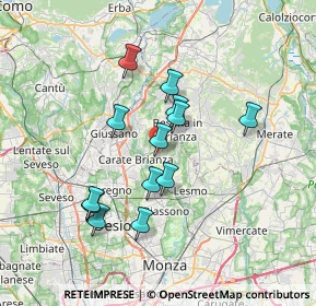 Mappa Via Giacomo Leopardi, 20842 Besana in Brianza MB, Italia (6.09385)