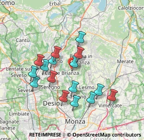 Mappa Via Giacomo Leopardi, 20842 Besana in Brianza MB, Italia (6.6075)