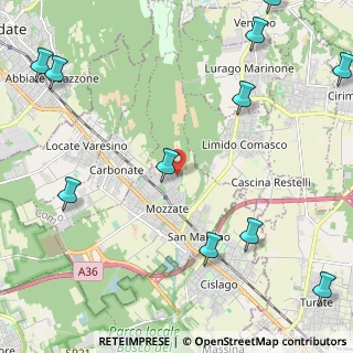 Mappa Via ai Ronchi, 22076 Mozzate CO, Italia (3.17909)