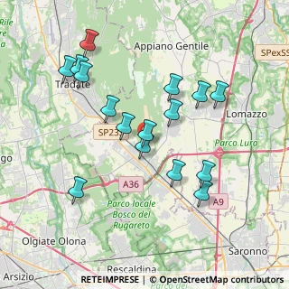 Mappa Via ai Ronchi, 22076 Mozzate CO, Italia (3.66375)
