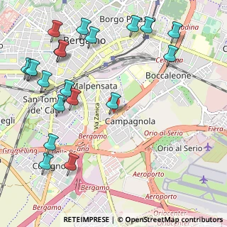 Mappa Via Case Barca, 24044 Bergamo BG, Italia (1.3835)