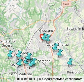 Mappa Via Deledda, 20833 Giussano MB, Italia (4.65769)