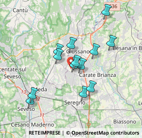 Mappa Via Deledda, 20833 Giussano MB, Italia (3.07692)