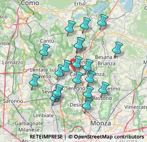 Mappa Via Deledda, 20833 Giussano MB, Italia (6.213)