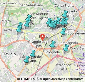 Mappa 20127 Bergamo BG, Italia (1.93111)
