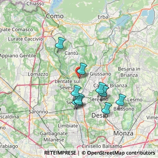 Mappa Presso centro co- medical, 20823 Lentate sul Seveso MB, Italia (6.57727)