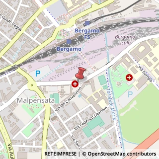Mappa Via del Conventino, 8, 24125 Bergamo, Bergamo (Lombardia)