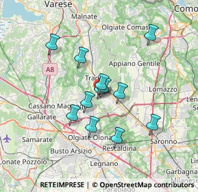 Mappa Via Pavia, 21049 Tradate VA, Italia (5.52417)