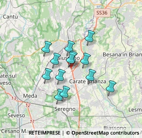 Mappa CAP, 20833 Giussano MB, Italia (2.49923)