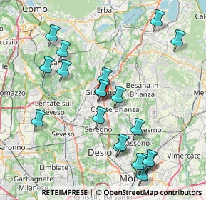 Mappa CAP, 20833 Giussano MB, Italia (8.6315)