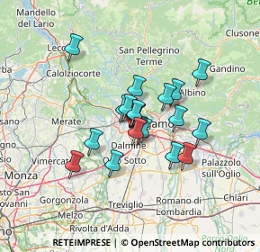 Mappa Via Padre Sala, 24035 Curno BG, Italia (9.58158)