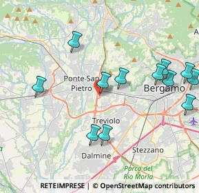 Mappa Via Padre Sala, 24035 Curno BG, Italia (4.44333)