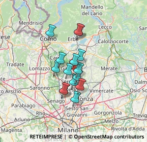 Mappa Strada Statale del Lago di Como e dello Spluga, 20843 Verano Brianza MB, Italia (8.95467)