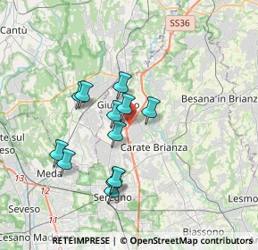 Mappa Strada Statale del Lago di Como e dello Spluga, 20843 Verano Brianza MB, Italia (3.01917)