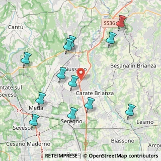 Mappa SS del Lago di Como e dello Spluga, 20050 Verano Brianza MB, Italia (4.59917)
