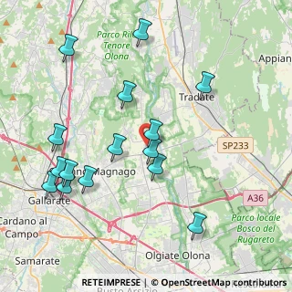 Mappa Via Giovanni Boccaccio, 21050 Cairate VA, Italia (4.34133)