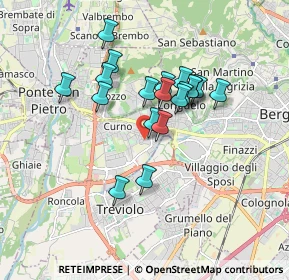 Mappa Via B. Zaccagnini, 24035 Curno BG, Italia (1.41316)