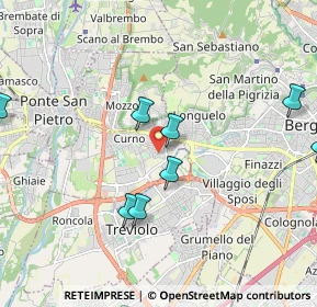 Mappa Via B. Zaccagnini, 24035 Curno BG, Italia (2.86091)
