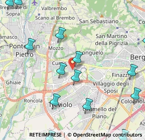Mappa Via B. Zaccagnini, 24035 Curno BG, Italia (2.84714)
