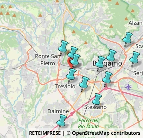 Mappa Via B. Zaccagnini, 24035 Curno BG, Italia (3.92231)
