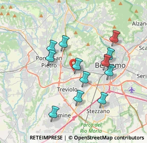 Mappa Via B. Zaccagnini, 24035 Curno BG, Italia (3.31083)