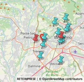 Mappa Via B. Zaccagnini, 24035 Curno BG, Italia (3.30923)
