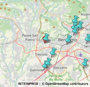 Mappa Via B. Zaccagnini, 24035 Curno BG, Italia (4.76727)
