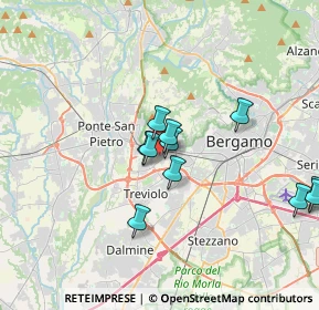 Mappa Via B. Zaccagnini, 24035 Curno BG, Italia (3.7175)