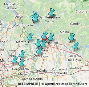 Mappa Via B. Zaccagnini, 24035 Curno BG, Italia (14.79833)