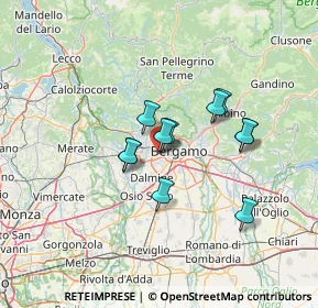 Mappa Via B. Zaccagnini, 24035 Curno BG, Italia (9.96)