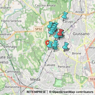 Mappa Via Bernardino Luini, 22066 Mariano Comense CO, Italia (1.26111)